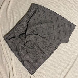FOREVER 21 plaid tie front mini skirt